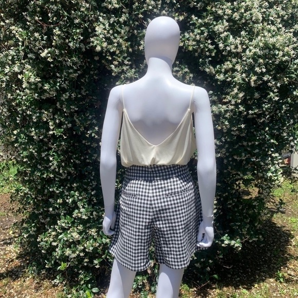 💋NWT Rag & Bone Retro Paper Bag Waist Tailored Gingham Shorts - Picture 5 of 15